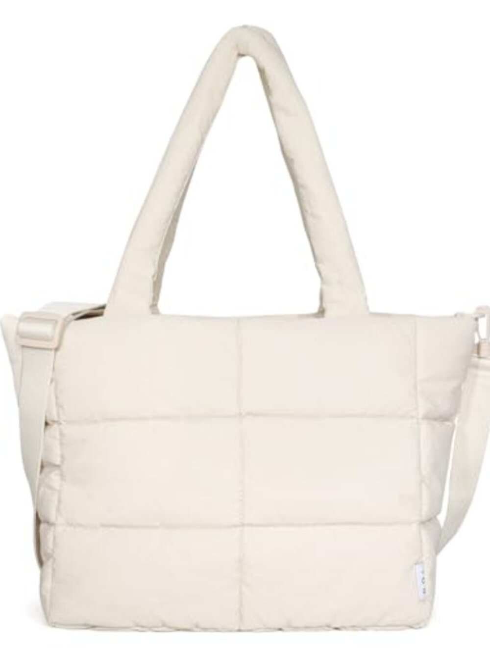 Puffy Quilted Tote Bag Lightweight Nylon Travel Work Shoulder Bag